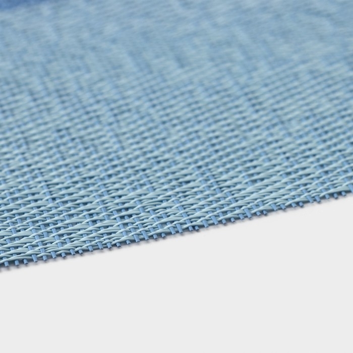 Салфетка сервировочная на стол «Три полосы», 45×30 см, цвет голубой