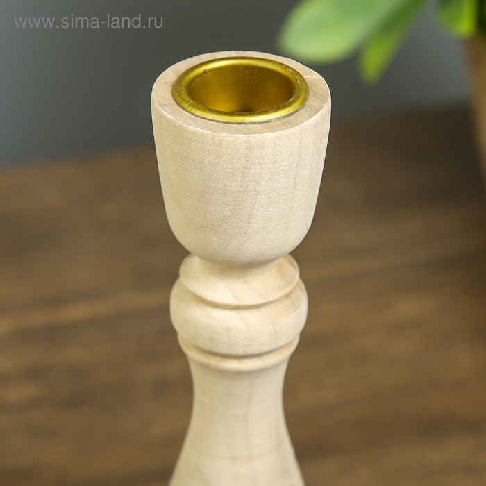 Подсвечник дерево под роспись  Подсвечник дерево под роспись "Талия" 17,5х5,5х5,5 см