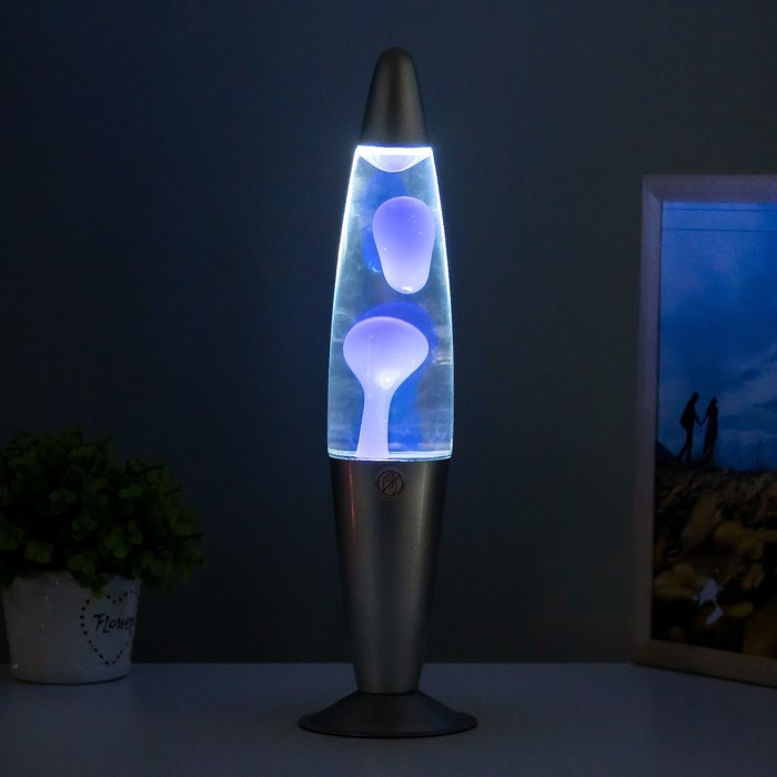 Лава-лампа Лава-лампа "Голубые капли" воск, Е14 h=41см RISALUX