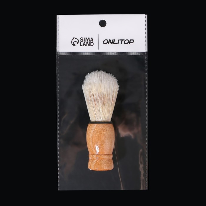 Помазок для бритья, деревянный, цвет бежевый Помазок для бритья, деревянный, цвет бежевый