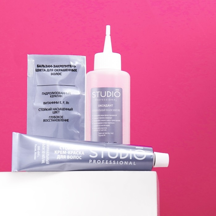 Стойкая крем краска для волос Studio Professional 7.43 Огненно-рыжий, 50 мл Стойкая крем краска для волос Studio Professional 7.43 Огненно-рыжий, 50 мл