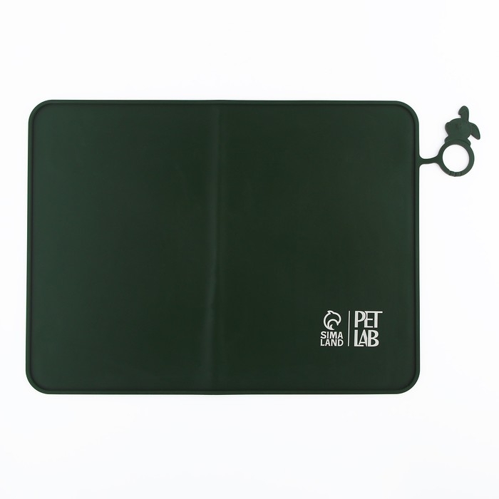 Коврик силиконовый под миску, 40 х 30 см, зеленый Коврик силиконовый под миску, 40 х 30 см, зеленый