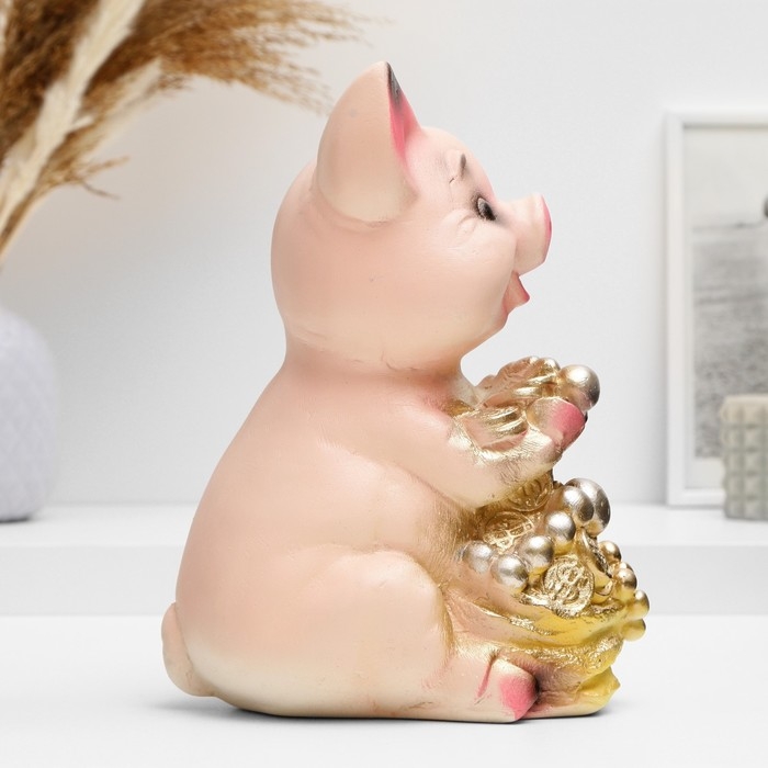 Копилка Копилка "Поросенок большой с мешком" 17х14х24см МИКС