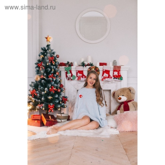 Брошь новогодняя  Брошь новогодняя "Шапочка тёплая", цвет красный