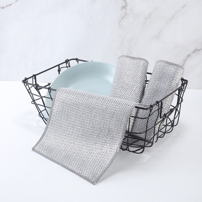 Салфетка для мытья посуды, металлическая, однослойная, 5 шт, 19×19 см Салфетка для мытья посуды, металлическая, однослойная, 5 шт, 19×19 см