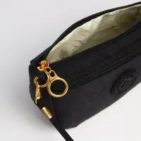 Сумка женская кросс-боди на молнии, 18&times;6.5&times;12 см, однотонная, чёрная