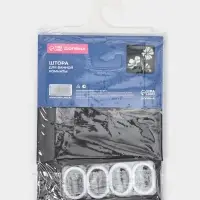 Штора для ванны Доляна &laquo;Герберы&raquo;, 180&times;180 см, EVA