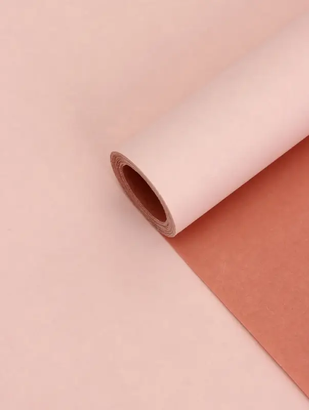 Бумага упаковочная крафт, розовый, 0.68&times;10 &plusmn;5% м