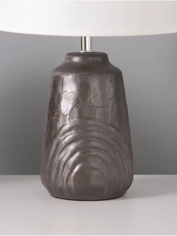 Лампа настольная RISALUX &laquo;Клаудия&raquo;, 15 Вт, Е14, бело-коричневая, 23&times;23&times;34 см