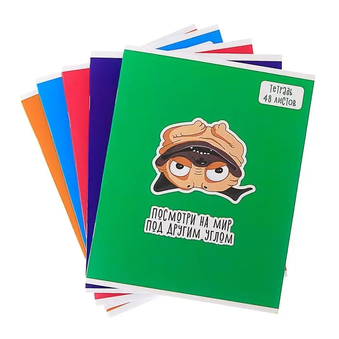 Тетрадь 48 листов в клетку Calligrata «Мопс», обложка мелованный картон, блок офсет, МИКС Тетрадь 48 листов в клетку Calligrata «Мопс», обложка мелованный картон, блок офсет, МИКС