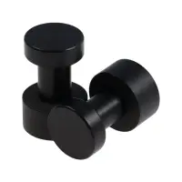 Крючки мебельные CAPPIO TKD033, однорожковый, цвет черный, набор 2 шт