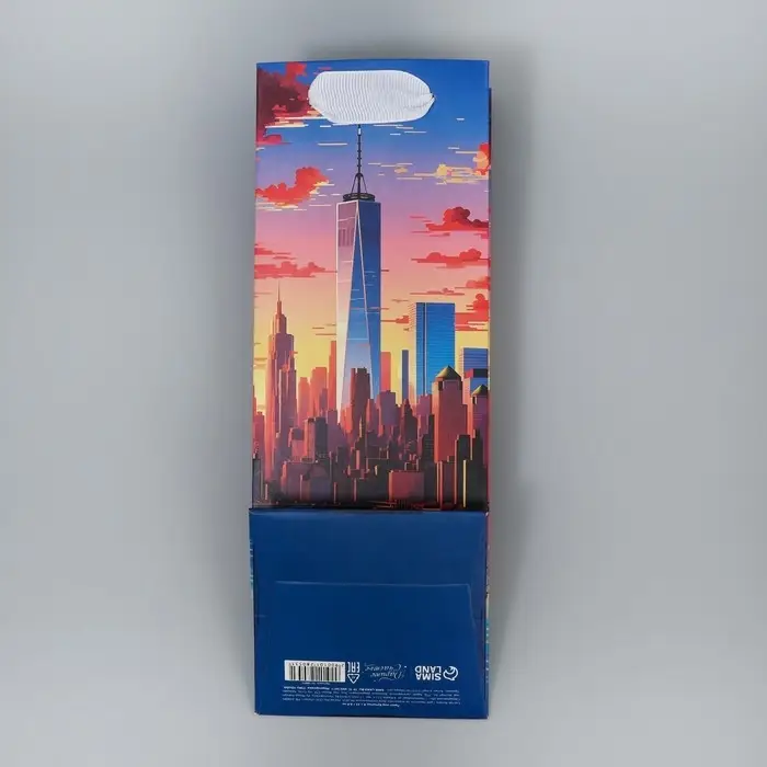 Пакет подарочный, упаковка «Город счастья», 9 х 25 х 8.5 см