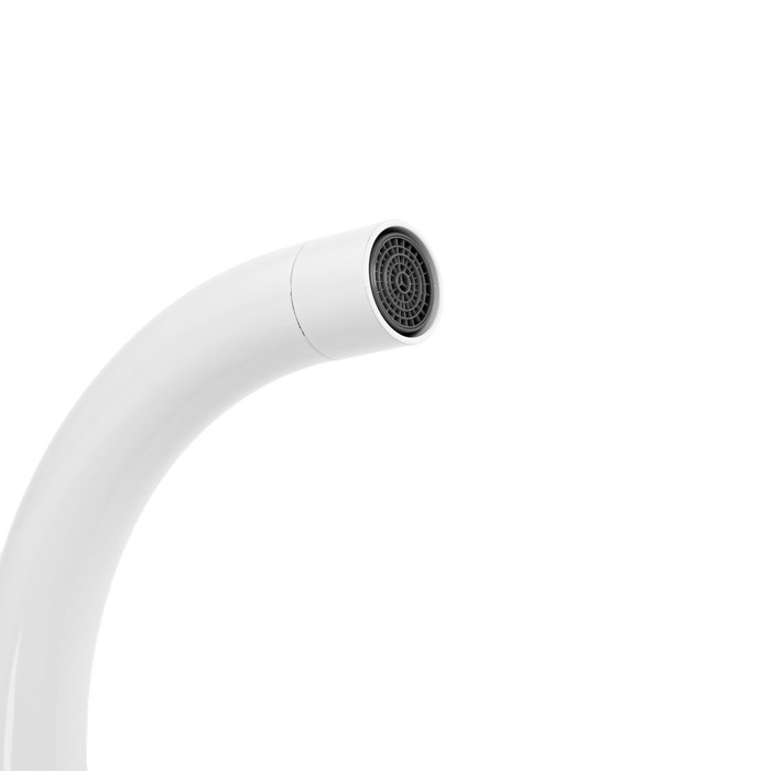 Смеситель для кухни ZEIN Z6971, однорычажный, картридж керамика 40 мм, латунь, белый Смеситель для кухни ZEIN Z6971, однорычажный, картридж керамика 40 мм, латунь, белый