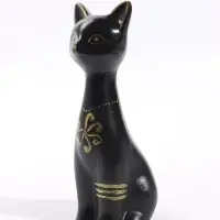 Фигурка декоративная &laquo;Кошка-Нефертити&raquo;, 6.5&times;18 см, чёрная