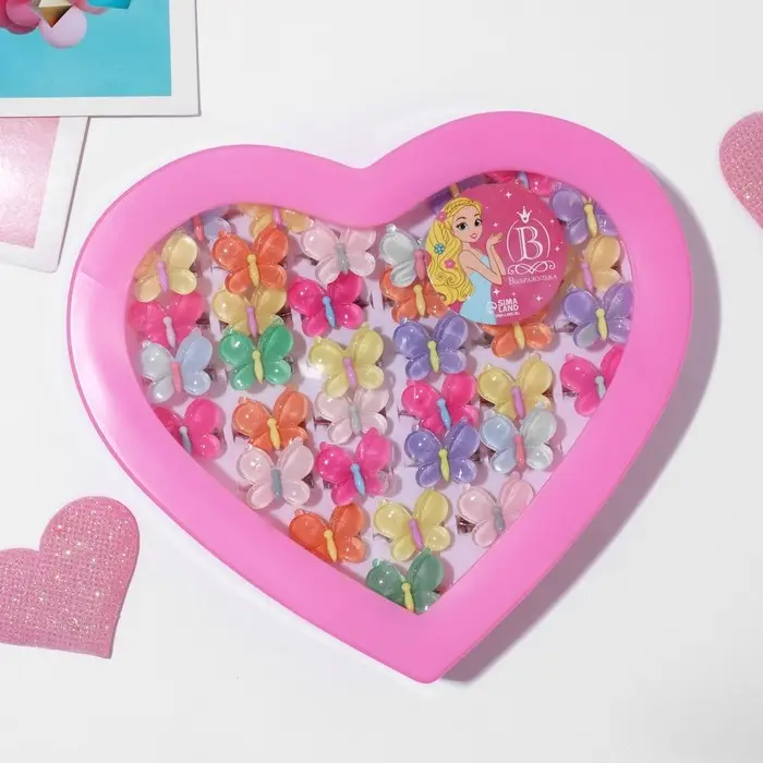 Кольцо детское «Выбражулька» бабочки, цвет МИКС, безразмерное Кольцо детское «Выбражулька» бабочки, цвет МИКС, безразмерное