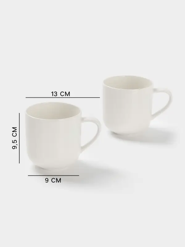 Набор кружек Magisto English tea party, 2 шт., 490 мл, фарфор, белый