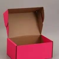 Коробка самосборная "Почтовая", розовая, 40 х 27 х 18 см,