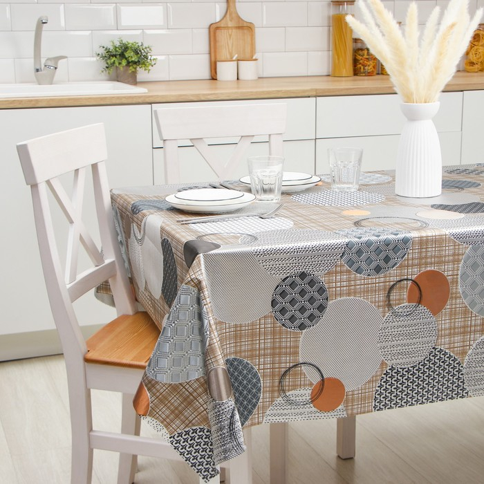 Клеёнка на стол «Конфетти», на тканой основе, рулон 20 метров, ширина 137 см Клеёнка на стол «Конфетти», на тканой основе, рулон 20 метров, ширина 137 см