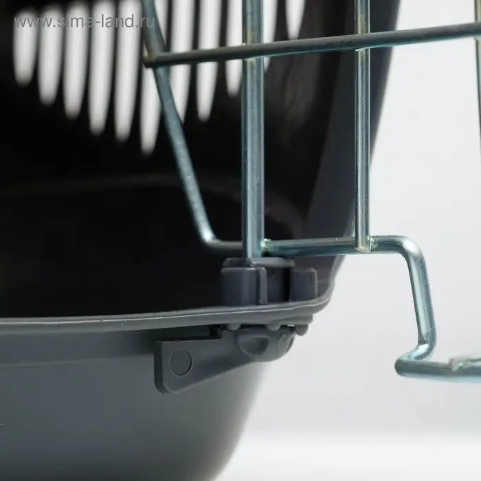 Переноска для животных до 9 кг &laquo;Пижон&raquo;, 43&times;29&times;27.5 см, металлическая дверь, пластик, бежевая, серая