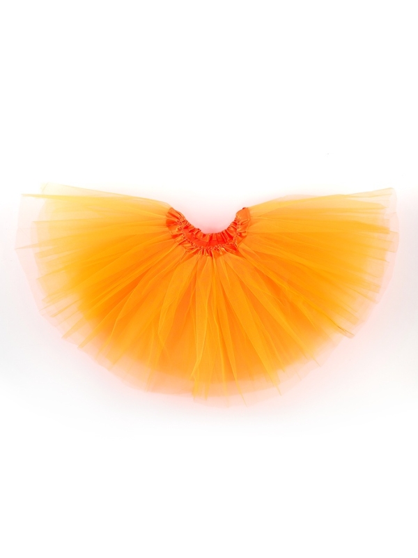 Карнавальная юбка из сетки цвет оранжевый