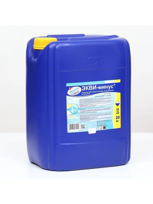 Жидкое средство для понижения уровня рН воды &laquo;ЭКВИ-минус&raquo;, 25 кг