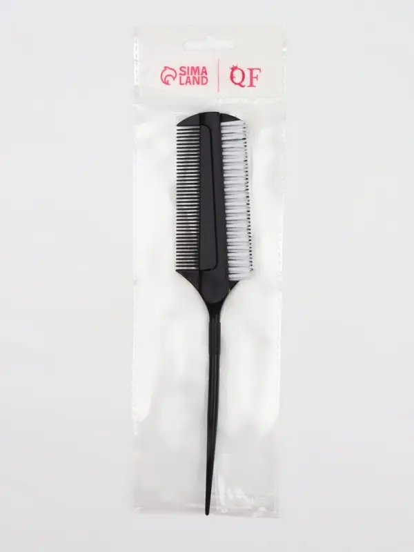 Расчёска для окрашивания, с хвостиком, 23&times;4 (&plusmn;1) см, чёрная