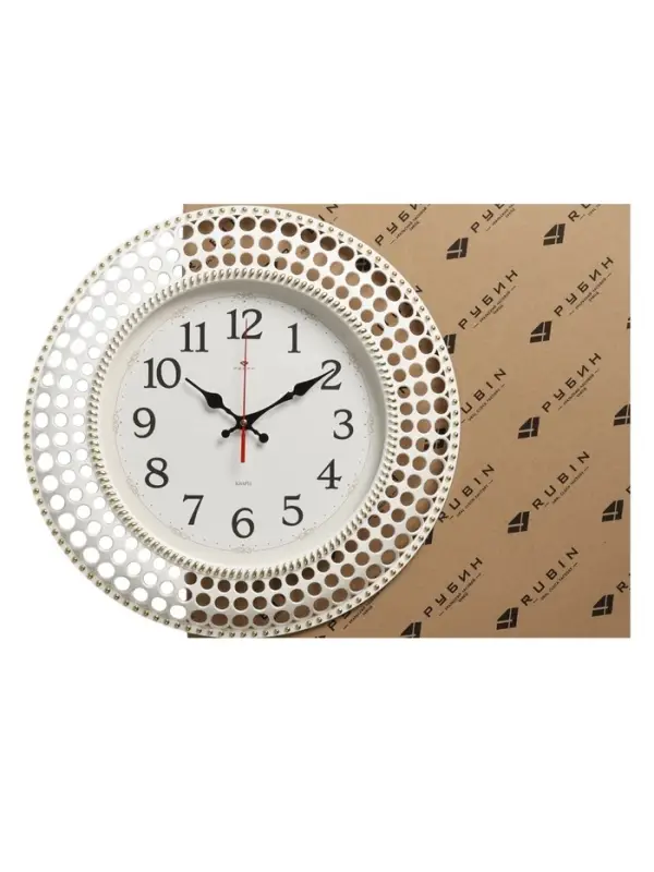 Часы настенные &laquo;Классика&raquo;, бесшумные, плавный ход, d=40 см, белые, от батарейки 1&times;АА