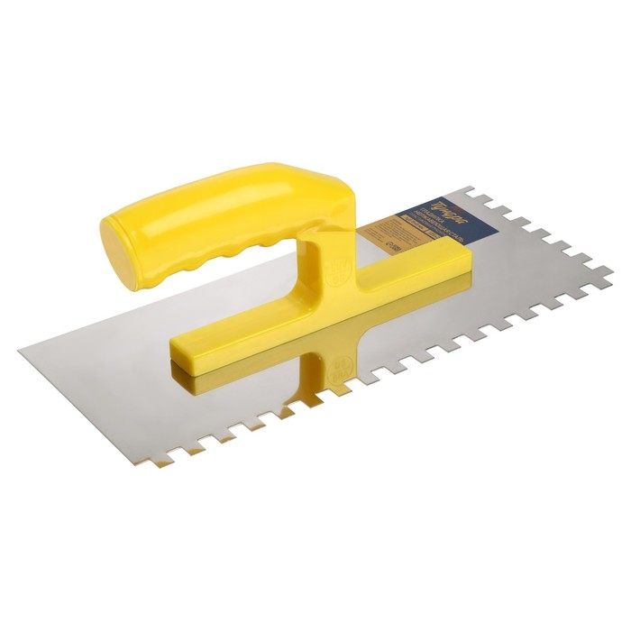 Гладилка ТУНДРА, нержавеющая сталь, пластиковая рукоятка, зуб 8 х 8 мм, 125 х 280 мм Гладилка ТУНДРА, нержавеющая сталь, пластиковая рукоятка, зуб 8 х 8 мм, 125 х 280 мм