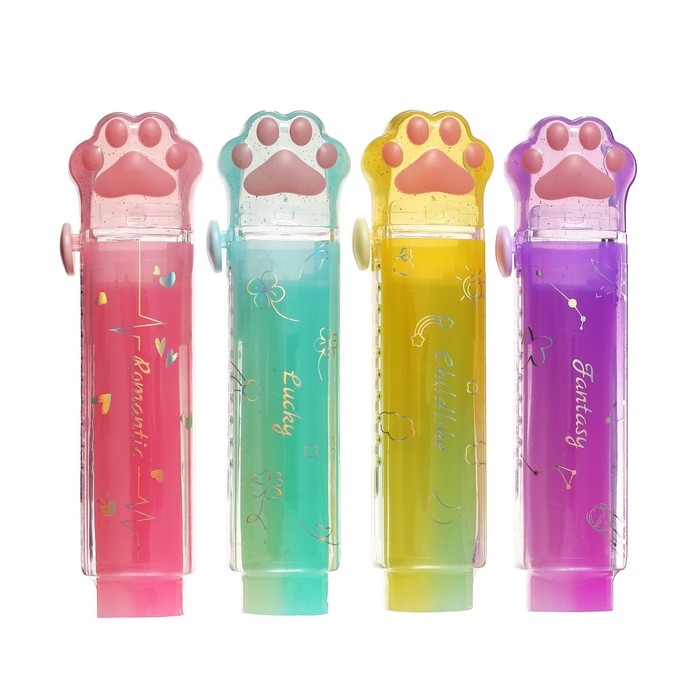 Ластик фигурный выдвижной Calligrata  Ластик фигурный выдвижной Calligrata "Лапка", МИКС