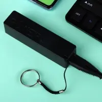 Внешний аккумулятор PB-03, 2200 мАч, USB, 1 А, крепление кольцо, чёрный