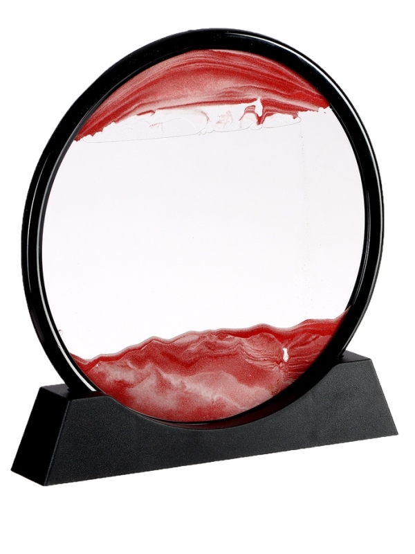 Песочные часы-картина  "Лаванда", d-26 см, антистресс, песок фиолетовый