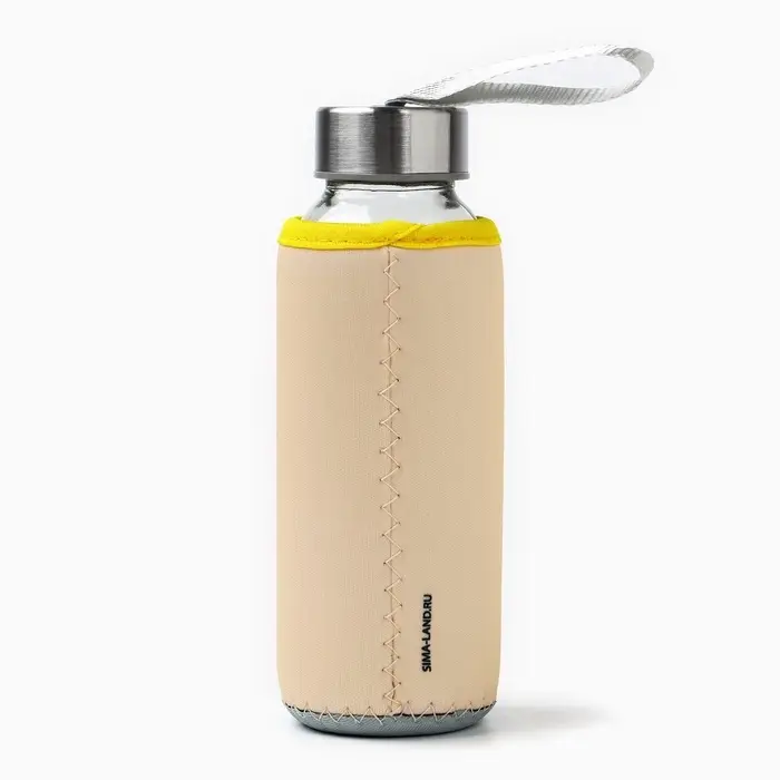 Бутылка для воды в чехле новогодняя &laquo;Котики&raquo;, 350 мл