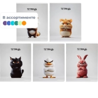 Тетрадь 48л,в ассорт.СЕРДИТЫЕ ЗВЕРИ А5+,клетка, мягкий переплёт,ТВИН 68552