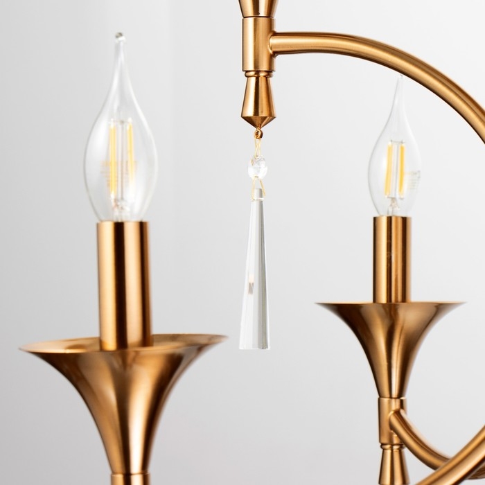 Люстра Люстра "Тронг" 8х40Вт Е14 латунь 72х72х63 см BayerLux