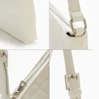 Сумка женская багет на молнии, 27&times;5&times;13 см, белая