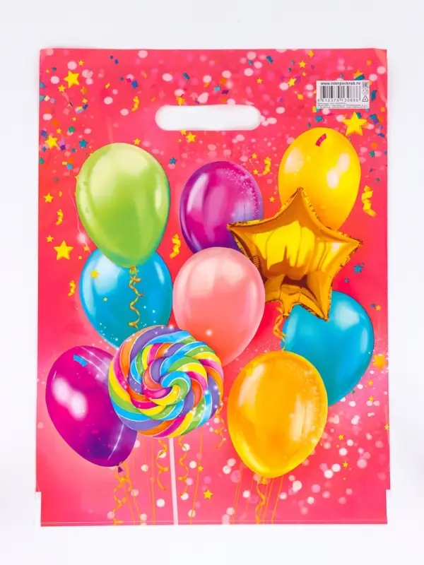 Пакет подарочный &laquo;Ассорти&raquo; полиэтиленовый с вырубной ручкой, 30&times;40 см, 50 мкм