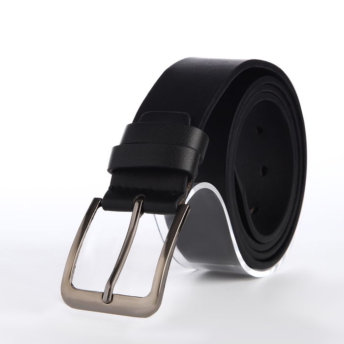 Ремень мужской, ширина 4 см, винт, пряжка металл, цвет чёрный Ремень мужской, ширина 4 см, винт, пряжка металл, цвет чёрный