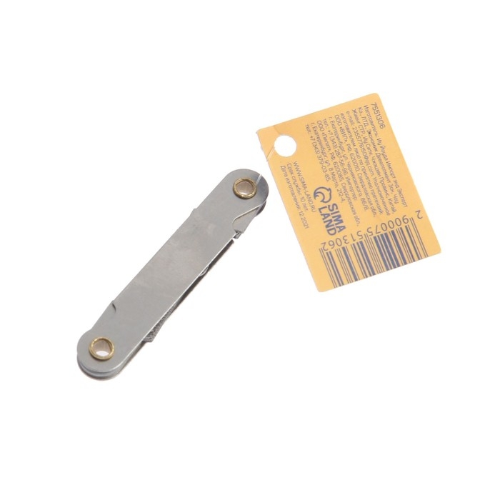 Резьбомер ТУНДРА, метрическая резьба, 0.5 - 7 мм Резьбомер ТУНДРА, метрическая резьба, 0.5 - 7 мм