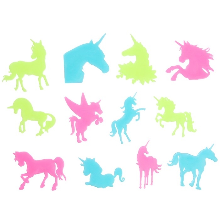 Развивающий игровой набор «Светящиеся единороги», наклейки светятся в темноте, по методике Монтессори Развивающий игровой набор «Светящиеся единороги», наклейки светятся в темноте, по методике Монтессори