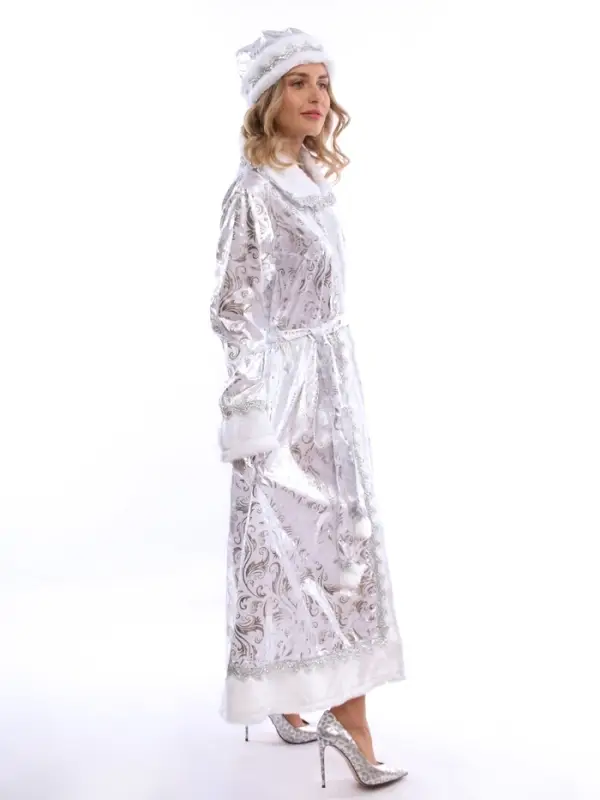 Карнавальный костюм  Карнавальный костюм "Снегурочка" (шуба, шапка, варежки, пояс) размер 164-52-54