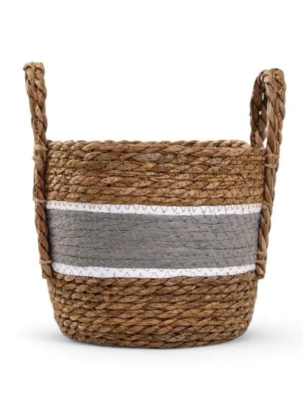 Кашпо плетёное для цветов &laquo;Инга&raquo;, коричнево-серое, набор 3 шт.