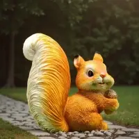 Садовая фигура из полистоуна &laquo;Белка c жёлудем&raquo;, 14&times;9&times;13 см