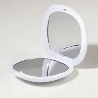 Зеркало складное &laquo;Романтика&raquo;, 7.5&times;7.5 см, с увеличением х2, розовое