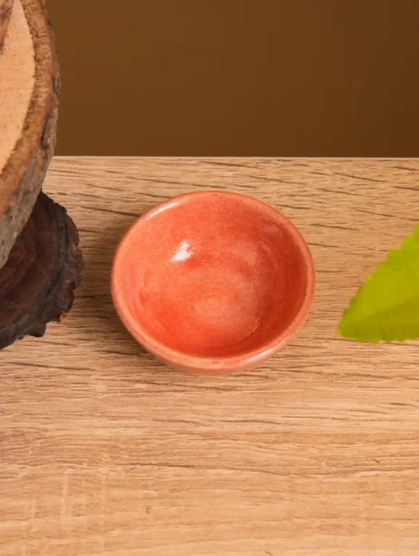 Соусник, 4.5×4.5×2 см, керамика, красный