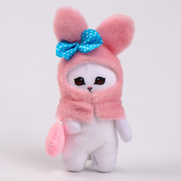 Мягкая игрушка «Зайка в шапочке» на брелоке, 12 см Мягкая игрушка «Зайка в шапочке» на брелоке, 12 см