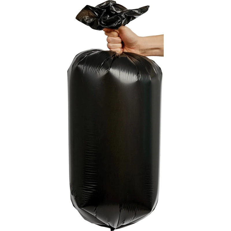 Мешки для мусора ПВД 45л 25мкм 20шт/рул черные 40x90см EcoСlean