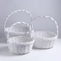 Набор корзин плетёных 3 шт., 40&times;15&times;38/35&times;13&times;33/28&times;12&times;29 см, ива