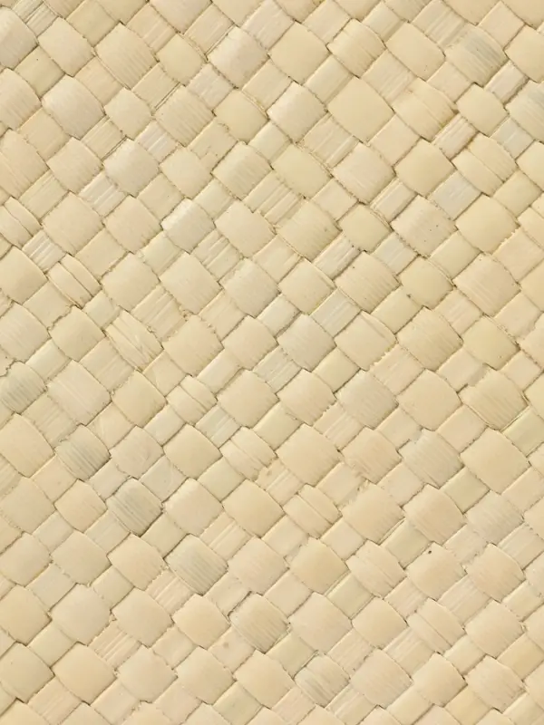 Сумка плетёная на молнии из пандана, 41&times;16&times;50 см, бежево-коричневая