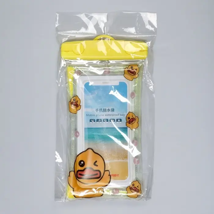Водонепроницаемый чехол для телефонов, размер 22&times;11 см, &laquo;уточки&raquo;, жёлтый