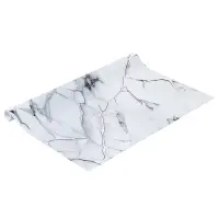 Гибкое стекло тм VETTA Мрамор, 60x80x0,08см, ПВХ, цвет белый с серебром